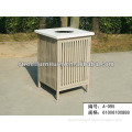 Outdoor environmental square waste bin container